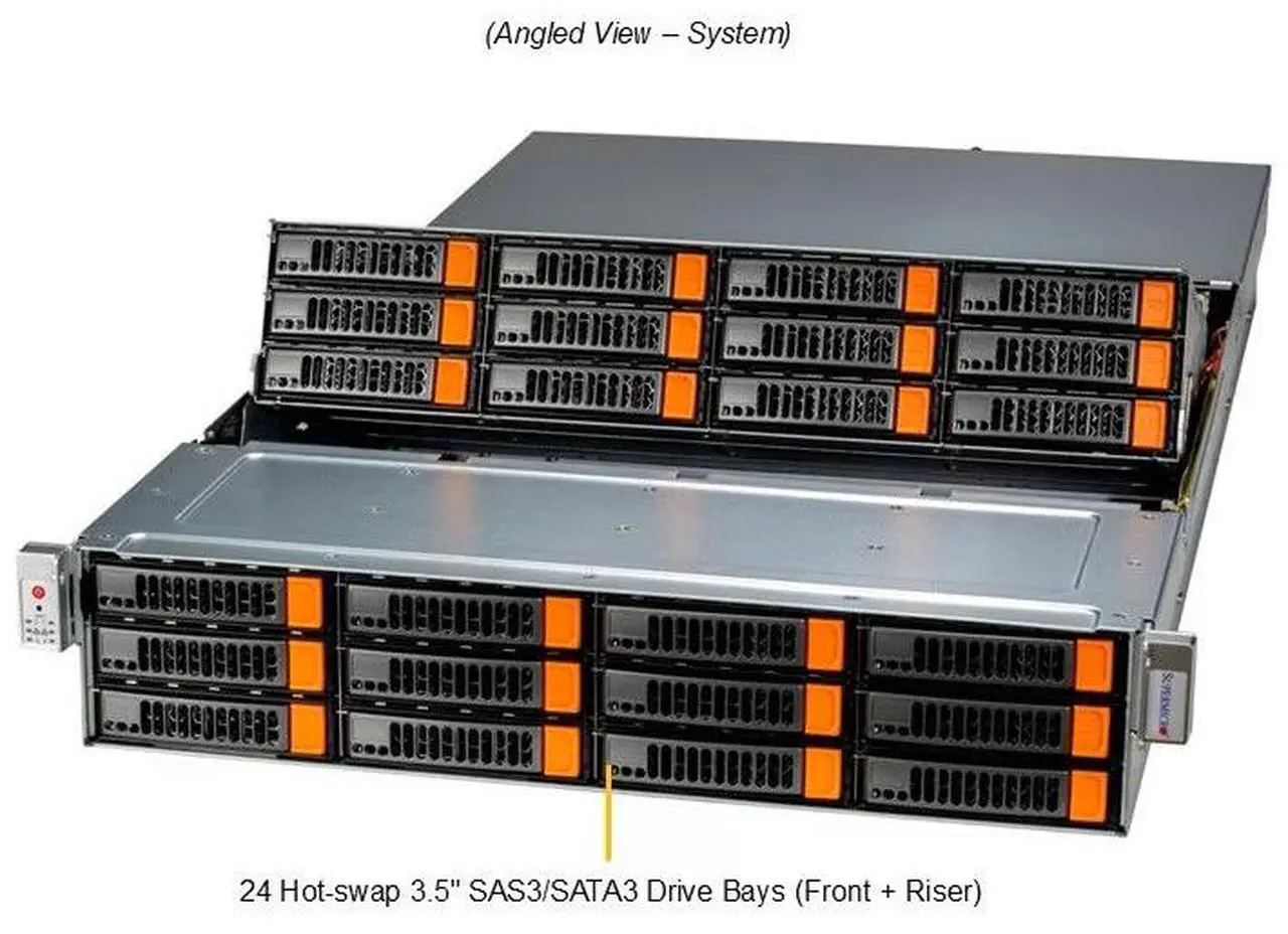 SuperMicro SuperStorage SSG-6029P-E1CR24L 2U 24 Bay LFF NVMe Server